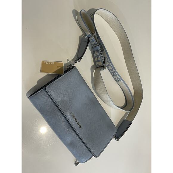 Michael Kors Jet Set Crossbody Wallet Bag – Sky Blue – NWT – Leather - Picture 4 of 11